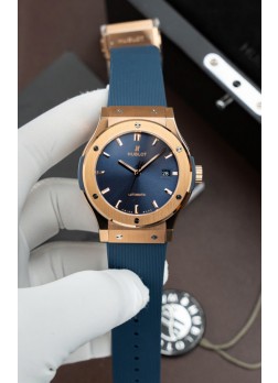 Reloj Hublot Super Clone Classic Fusion Titanium Rose Dial Dorado Azul 42MM