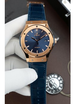 Reloj Hublot Super Clone Classic Fusion Titanium Rose Dial Dorado Azul 42MM