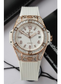 Hublot Big Bang One Click King Dial Blanco Oro Rosado Reloj Réplica Suizo 39MM