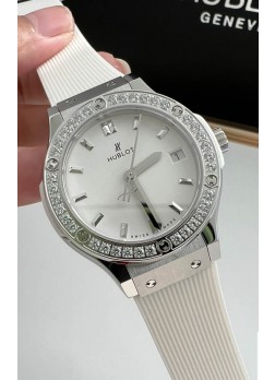 Hublot Classic Fusion Acero Inoxidable 33MM Dial Blanco Reloj Movimiento Cuarzo Suizo Calidad Espejo 1:1