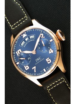 IWC Big Pilot Annual Calender Dial de Acero color Azul Réplica a Espejo 1:1
