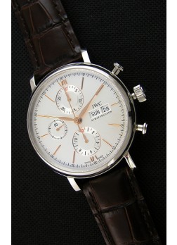 IWC Portofino Chronograph IW391022 Dial Blanco Réplica a Espejo 1:1