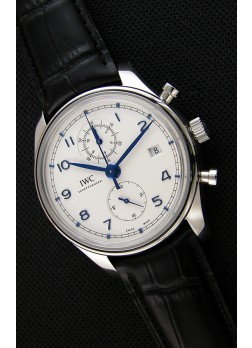 IWC Portugieser Chronograph Classic IW390302 Reloj Réplica Suizo Dial Blanco