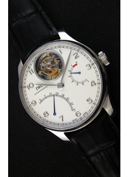 IWC Portugieser Tourbillon Mystere Retrograde IW504601 Versión 2019 Actualizada Dial Blanco