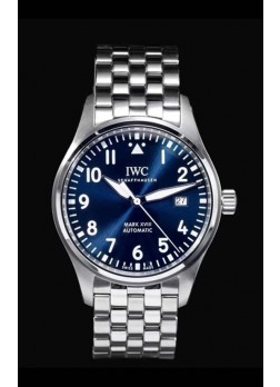 IWC MARK XVIII Le Petit Prince Edition in 904L Steel Blue Dial 40MM - 1:1 Mirror Replica