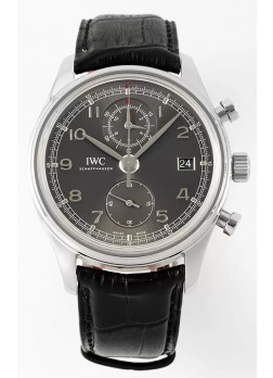 IWC Portugieser Cronógrafo Clasico IW390404 Dial Gris Reloj Réplica Suizo