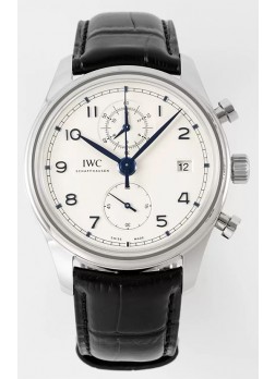 IWC Portugieser Cronógrafo Clásico IW390302 Dial Blanco Reloj Réplica Suizo