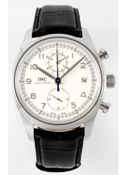 IWC Portugieser Cronógrafo Clásico IW390403 Dial Blanco Reloj Réplica Suizo