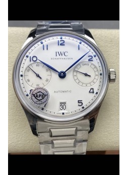 IWC Super Clone Portugieser Reloj Réplica Suizo Espejo 1:1 Dial Blanco Reloj Caja Acero
