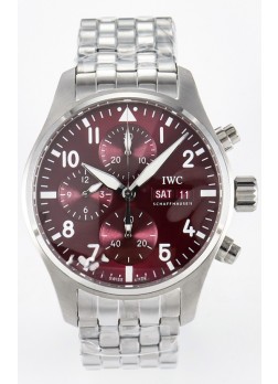 IWC Super Clone Pilot Cronógrafo Edition Dial Rojo Reloj Réplica Suizo