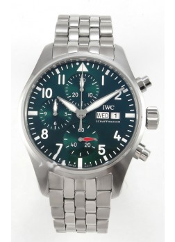 IWC Super Clone Pilot Cronógrafo Edition Dial Verde Reloj Réplica Suizo