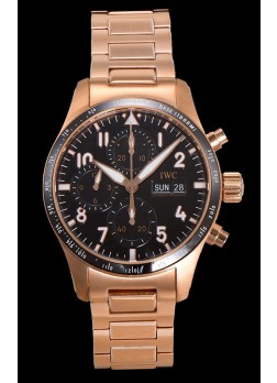 IWC Pilot's IW388306 Super Clone Cronógrafo 41 Mercedes-AMG Pertonas F1 Reloj Oro Rosado