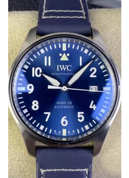 IWC Pilot MARK XX Series IW328203 Reloj Réplica Suizo a Espejo 1:1 en Dial Azul y Correa de Piel