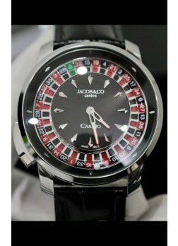 Jacob and Co Roulette Edition Reloj Réplica Caja en Acero Inoxidable