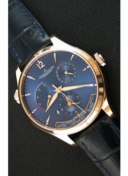 Jaeger LeCoultre Master Geographic Indicador de Reserva de Energía Reloj Réplica Suizo Oro Rosado
