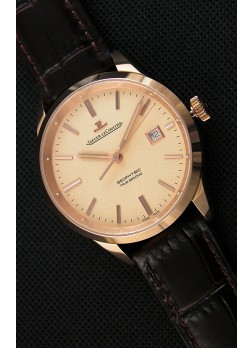 Jaeger LeCoultre Geophysic True Second Reloj Réplica Suizo en Oro Rosado Dial en Oro