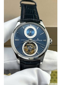 Jaeger LeCoultre Master Ultra-Thin Tourbillon Dial Azul Caja Acero Inoxidable