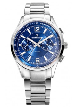 Jaeger LeCoultre Polaris Chronograph Caja Acero Inoxidable Dial Azul Reloj Réplica Suiza 