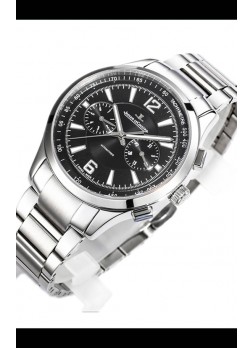 Jaeger LeCoultre Polaris Chronograph Caja Acero Inoxidable Dial Negro Reloj Réplica Suiza 