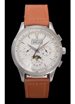 Jaeger LeCoultre Master Control Cronógrafo Calendar Caja Acero Dial Blanco Watch 