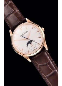 Jaeger LeCoultre Master Ultra Thin Moon Oro Rosado Reloj Réplica a Espejo 1:1