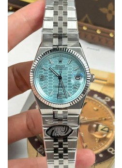 Rolex Land-Dweller 127236 Azul Hielo Diseño Panal Abeja 36MM Reloj Réplica Suizo