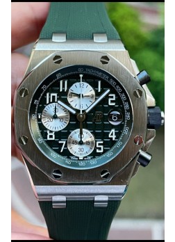 Audemars Piguet Royal Oak Offshore Dial Negro Reloj Réplica Cronógrafo a Espejo 1:1 - Acero 904L