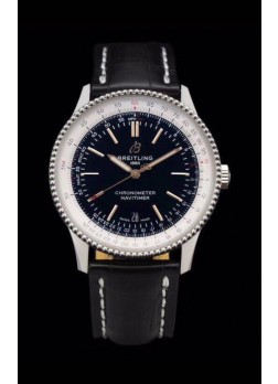 Breitling Navitimer 1 Automatic Reloj Réplica Suizo Dial en Negro - Correa de Piel