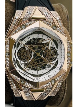 Hublot Big Bang UNICO Sang Bleu II Oro Rosado Diamantes Calidad a Espejo 1:1 Reloj Réplica Suizo