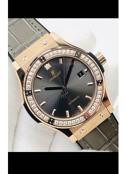 Hublot Classic Fusion Oro Rosado Dial Gris Reloj Réplica Suizo Calidad Espejo 1:1