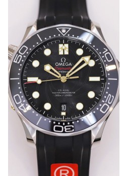 Omega Seamaster James Bond Reloj Suizo Negro Acero 904L Reloj Réplica a Espejo 1:1