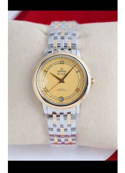 Omega De Ville Edition Reloj Suizo Automático en Dos Tonos Oro Amarillo - Dial Oro
