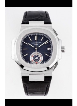 Patek Philippe Nautilus 5980/1A 904L Caja Acero en Dial Azul Correa Piel - Réplica a Espejo 1:1