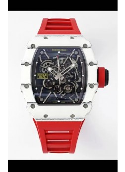 Richard Mille RM35-01 Rafael Nadal Caja Fibra de Carbono con Genuino Tourbillon Reloj Super Clon