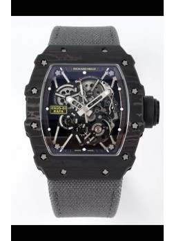 Richard Mille RM35-01 Rafael Nadal Caja Fibra de Carbono con Genuino Tourbillon Reloj Super Clon