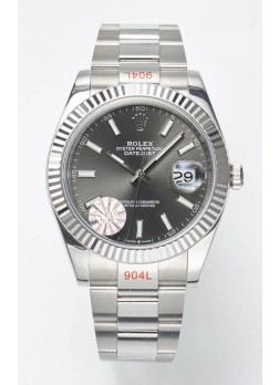 Rolex Datejust Movimiento Cal.3235 Reloj Suizo Réplica a Espejo 1:1 Acero 904L 41MM - Dial Gris 