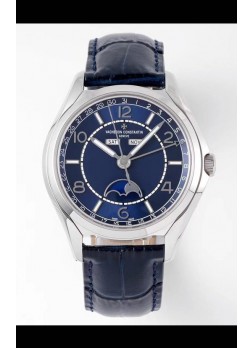 Vacheron Constantin Edición Fiftysix Reloj Acero 904L Réplica a Espejo 1:1 Dial Azul