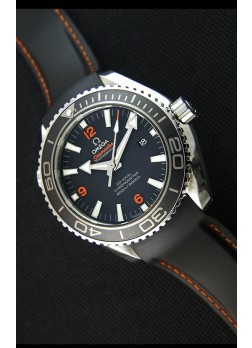 Omega Seamaster Planet Ocean Swiss Correa Negra Réplica 45MM 1:1 Ultimate Edition Watch 