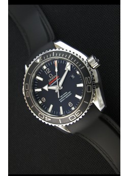 Omega Seamaster Planet Ocean Swiss Correa Negra Réplica 45MM 1:1 Ultimate Edition Watch 