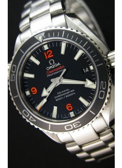 Omega Seamaster Planet Ocean Reloj Réplica Suizo Correa Negra 42MM Réplica a Espejo 1:1