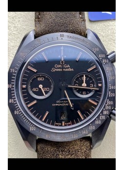 Omega Speedmaster Dark Side of the Moon Correa Marrón - Reloj Réplica Superclone 1:1 