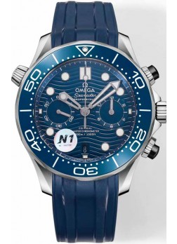 Omega Seamaster Co-Axial Master Chronograph Correa Acero Inoxidable Azul 44MM Réplica Espejo 1:1