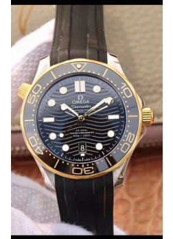 Omega Seamaster 300M Co-Axial Master Chronometer Dial Negro Caja Dos Tonos Réplica a Espejo 1:1