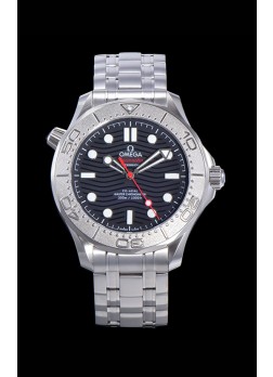 Omega Seamaster Diver Edición Nekton 300M Reloj Réplica a Espejo 1:1 en Dial Negro