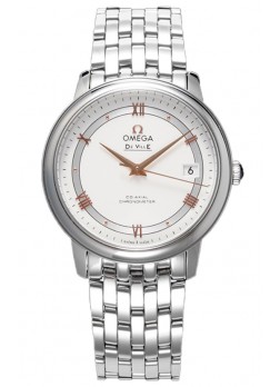 Omega De Ville Co-Axial Chronometer 36.8MM Reloj Réplica Suizo en Dial Blanco