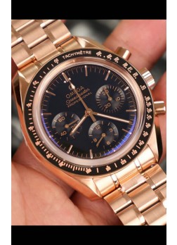 Omega Speedmaster Professional Moonwatch Oro Rosado Réplica Suiza