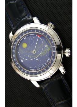 Patek Philippe Grand Complication 6102P Celestial Moon Age Reloj Réplica Suizo con Dial en Azul