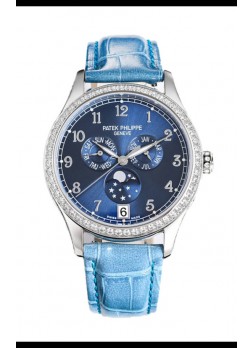 Patek Philippe Complications 4948G Annual Calendar Moonphase Dial Azul Oro Rosado Réplica Suiza 