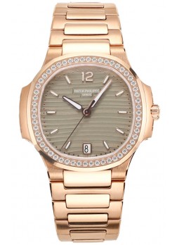 Patek Philippe Nautilus 7118R 35MM 1:1 Oro Rosado Dial Gris Reloj Réplica Espejo 1:1