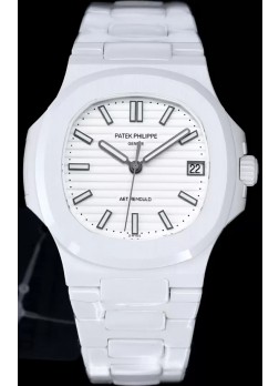 Patek Philippe Nautilus 5711 AET Remould Edición Cerámica Blanca Dial Blanco Reloj Réplica Suiza